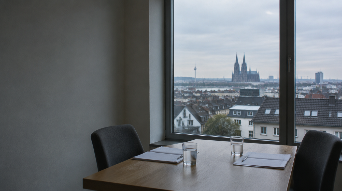 Besprechungstisch am Fenster